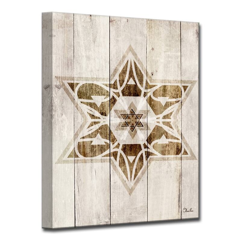Olivia Rose Inspirational 'Star of David VII' Wrapped Canvas Judaica Wall Art