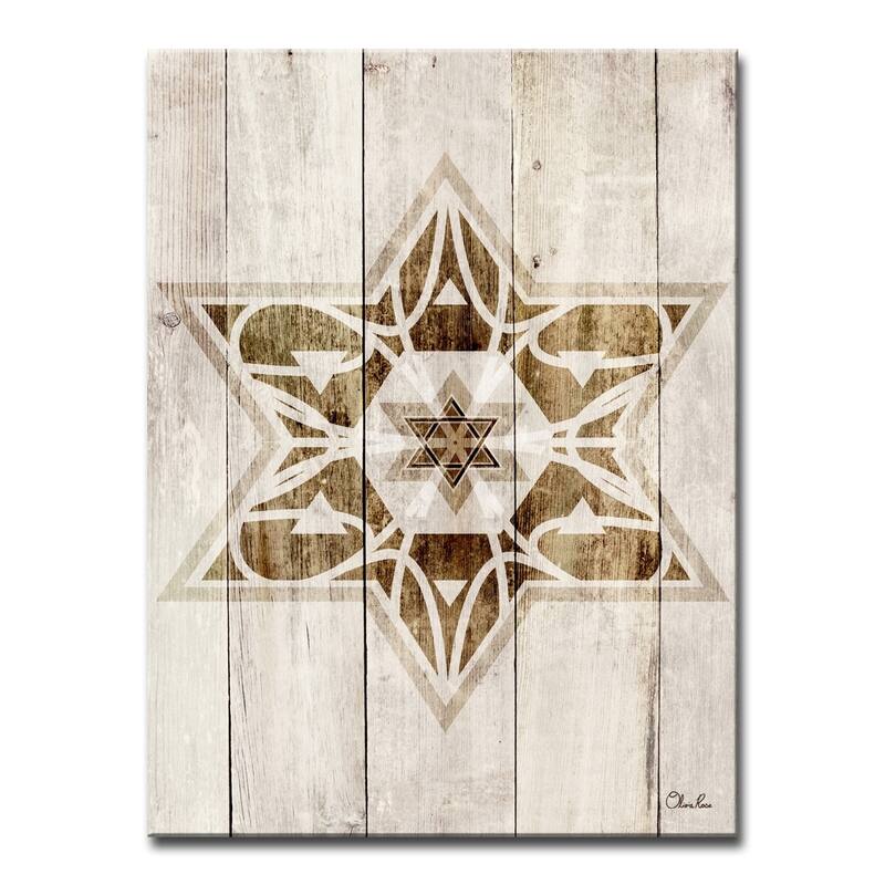 Olivia Rose Inspirational 'Star of David VII' Wrapped Canvas Judaica Wall Art