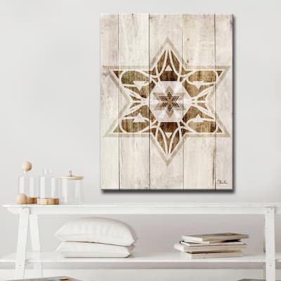 Olivia Rose Inspirational 'Star of David VII' Wrapped Canvas Judaica Wall Art