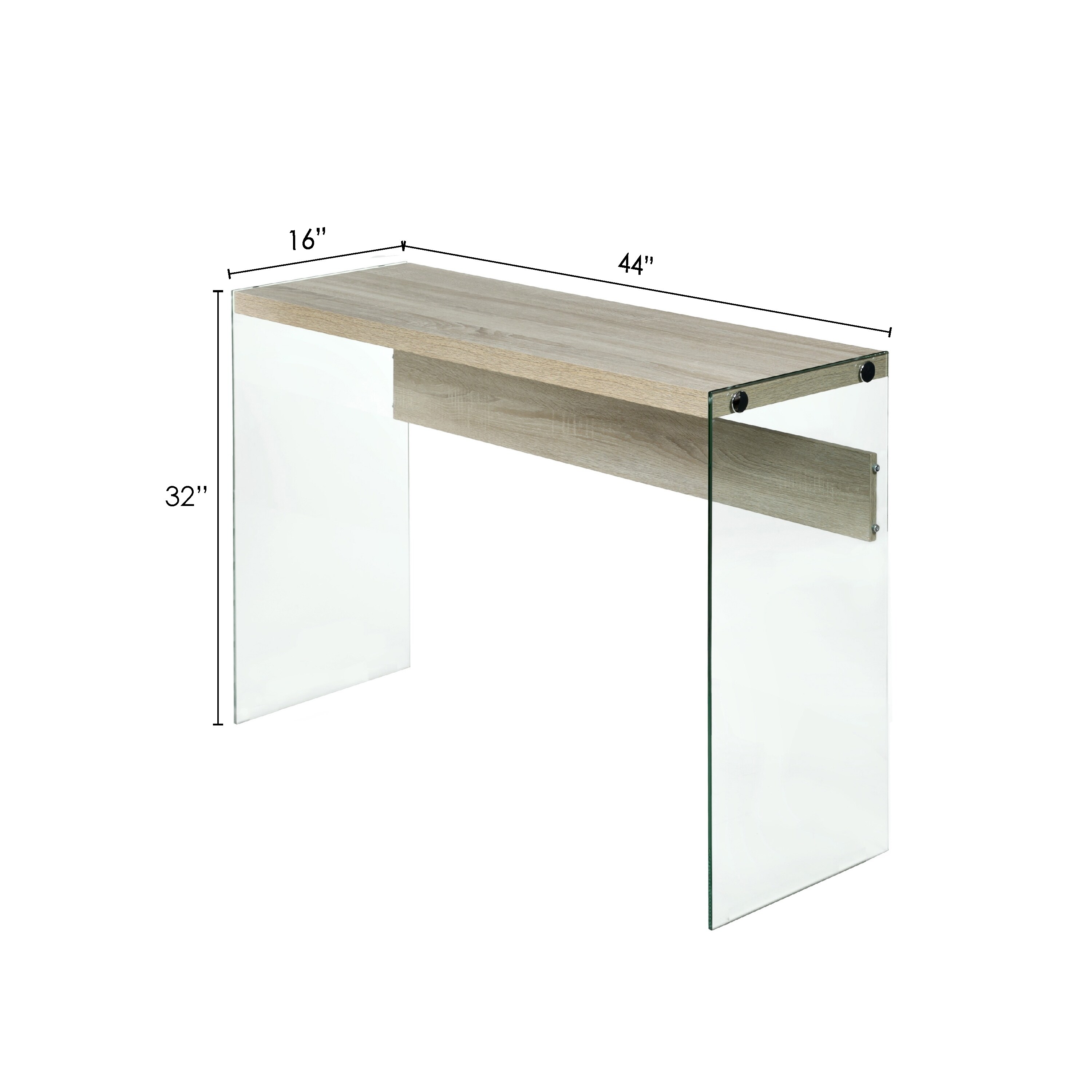 Escher Skye Collection Console Sofa Table Wood And Clear Gl Escher Skye Collection Console Sofa Table Wood And Clear Gl Light Oak