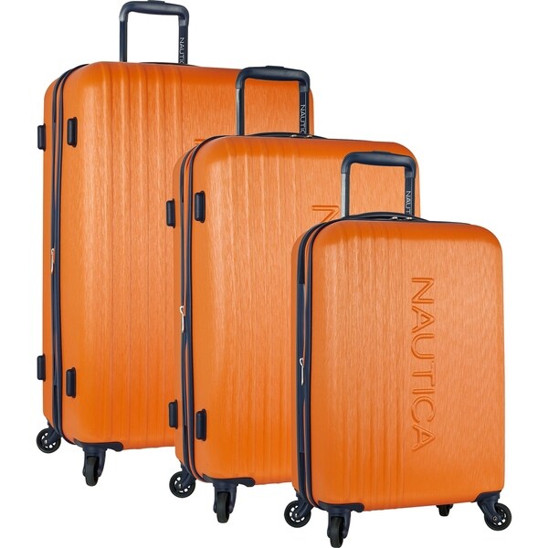 orange spinner luggage sets