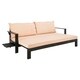 Safavieh Outdoor Living Hammett Double Sun Lounger With Pullout Table - Dark Slate Gray /  Beige - Thumbnail 4