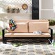 Safavieh Outdoor Living Hammett Double Sun Lounger With Pullout Table - Dark Slate Gray /  Beige - Thumbnail 6