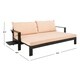 Safavieh Outdoor Living Hammett Double Sun Lounger With Pullout Table - Dark Slate Gray /  Beige - Thumbnail 3