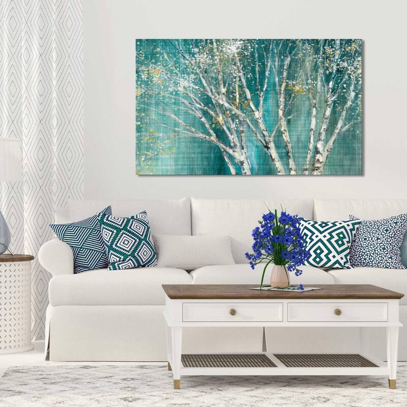 "Blue Birch Horizontal" by Julia Purinton Print on Canvas