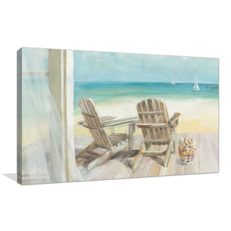"Seaside Morning Crop IV" Print on Canvas