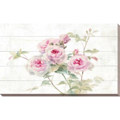 "Sweet Roses on Wood" Print on Canvas