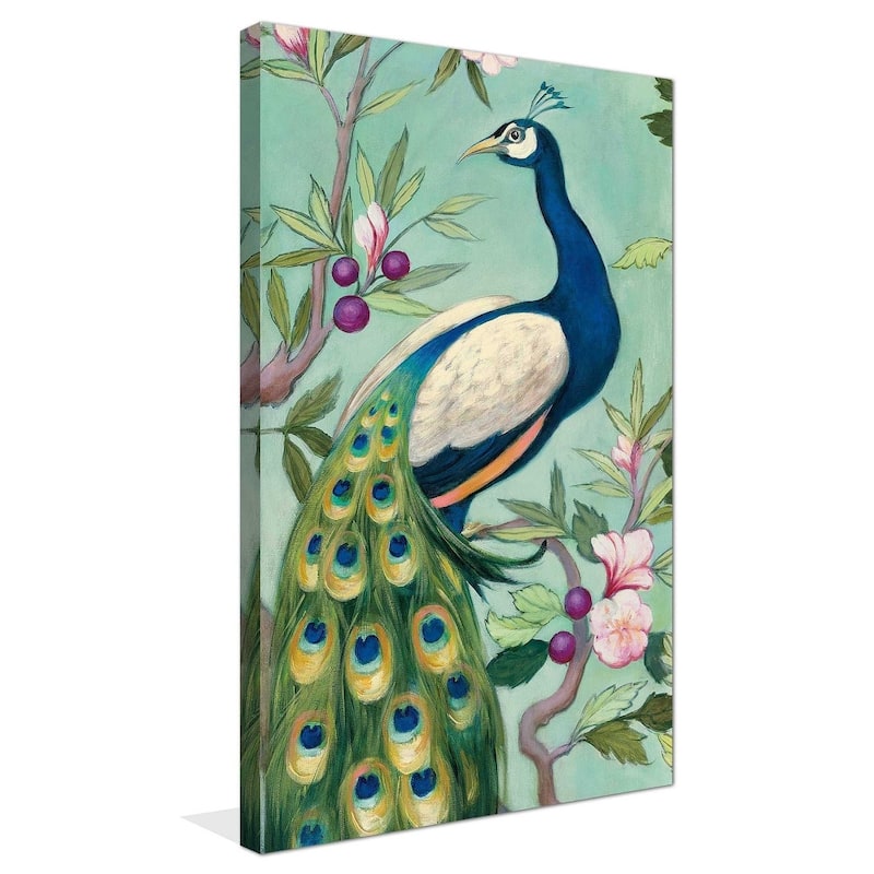 "Pretty Peacock II" by Julia Purinton Print on Canvas