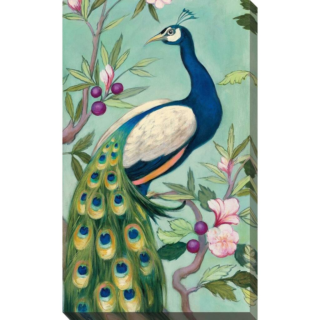 "Pretty Peacock II" by Julia Purinton Print on Canvas