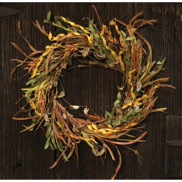 Fall Wheat & Grass Wreath, 20 - Bed Bath & Beyond - 22175136