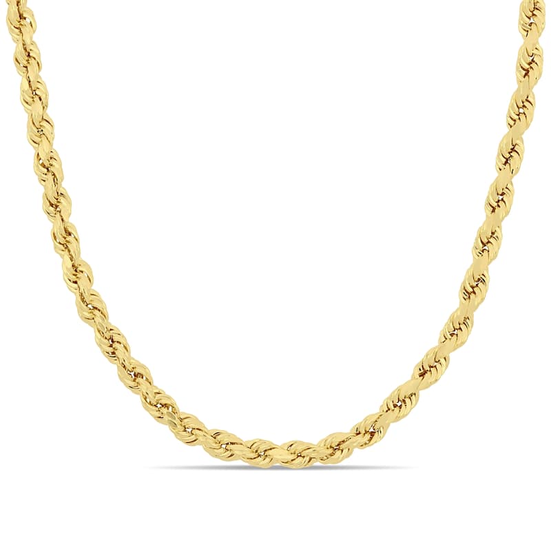 Miadora 14k Yellow Gold 18 Inch Rope Chain Necklace