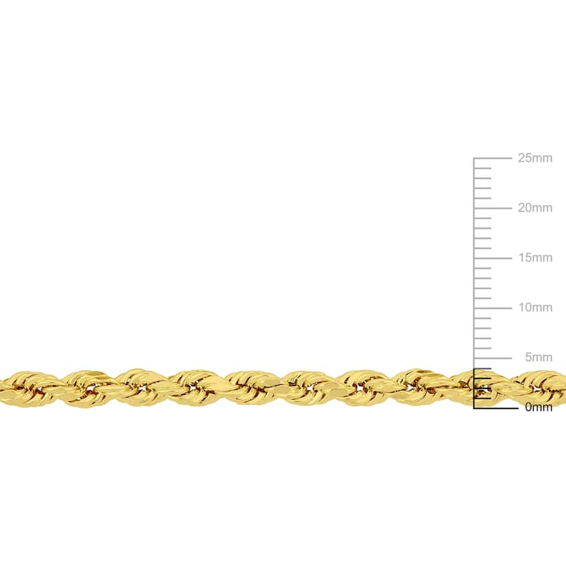Miadora 14k Yellow Gold 18 Inch Rope Chain Necklace