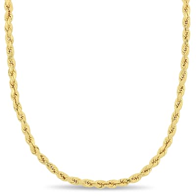 Miadora 14k Yellow Gold 16 Inch Rope Chain Necklace