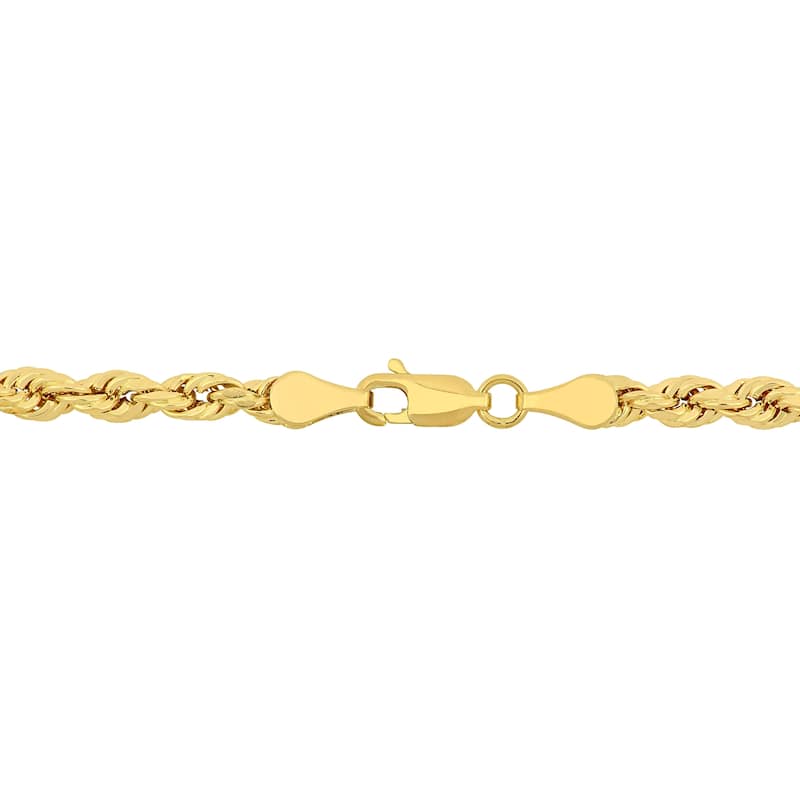 Miadora 14k Yellow Gold 24 Inch Rope Chain Necklace