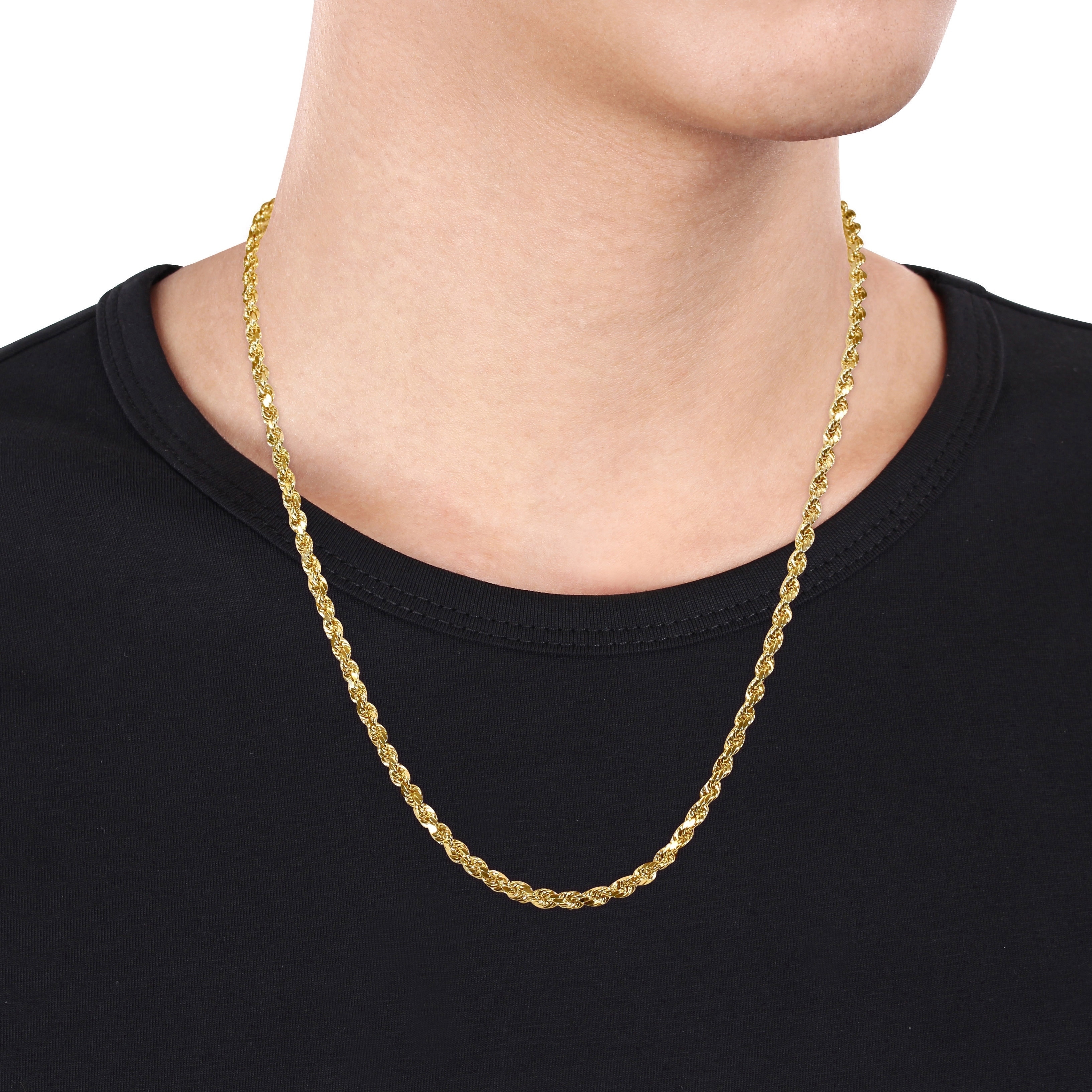 10k Gold Rope Chain 22 Inch 22 Inch Rope Gold Chain 2025