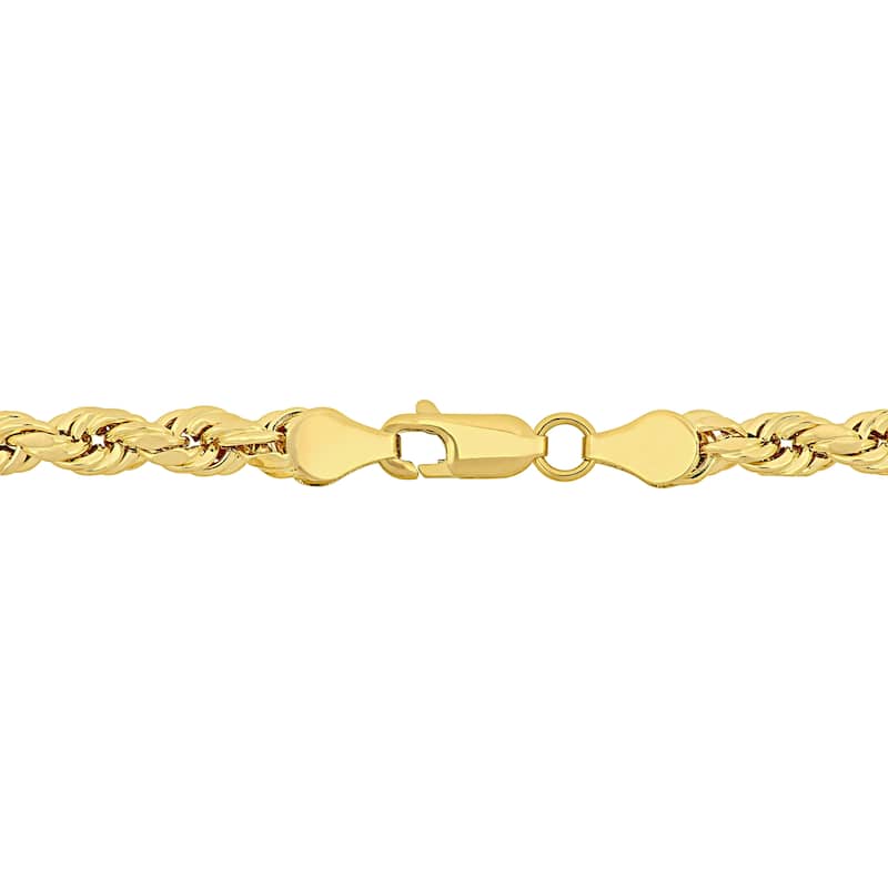 Miadora 10k Yellow Gold 18 Inch Rope Chain Necklace