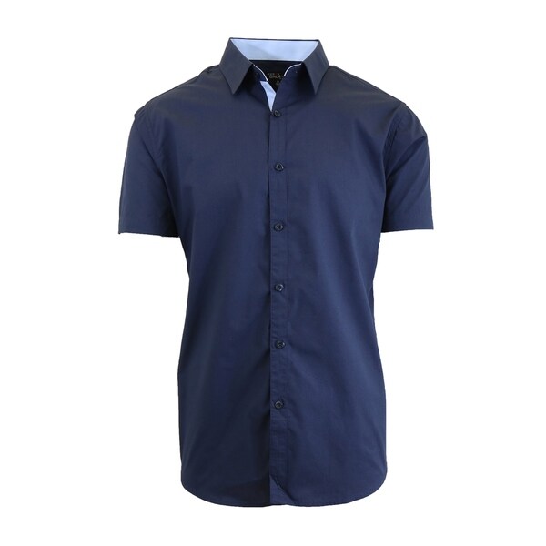 Galaxy by Harvic Men's Short Sleeve Slim Fit Dress Shirts. Opens flyout.