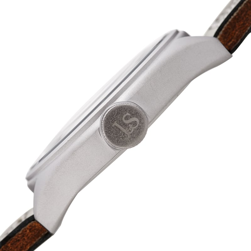 Joshua & Sons Men's Pilot Style Date Green Canvas Leather Strap Watch