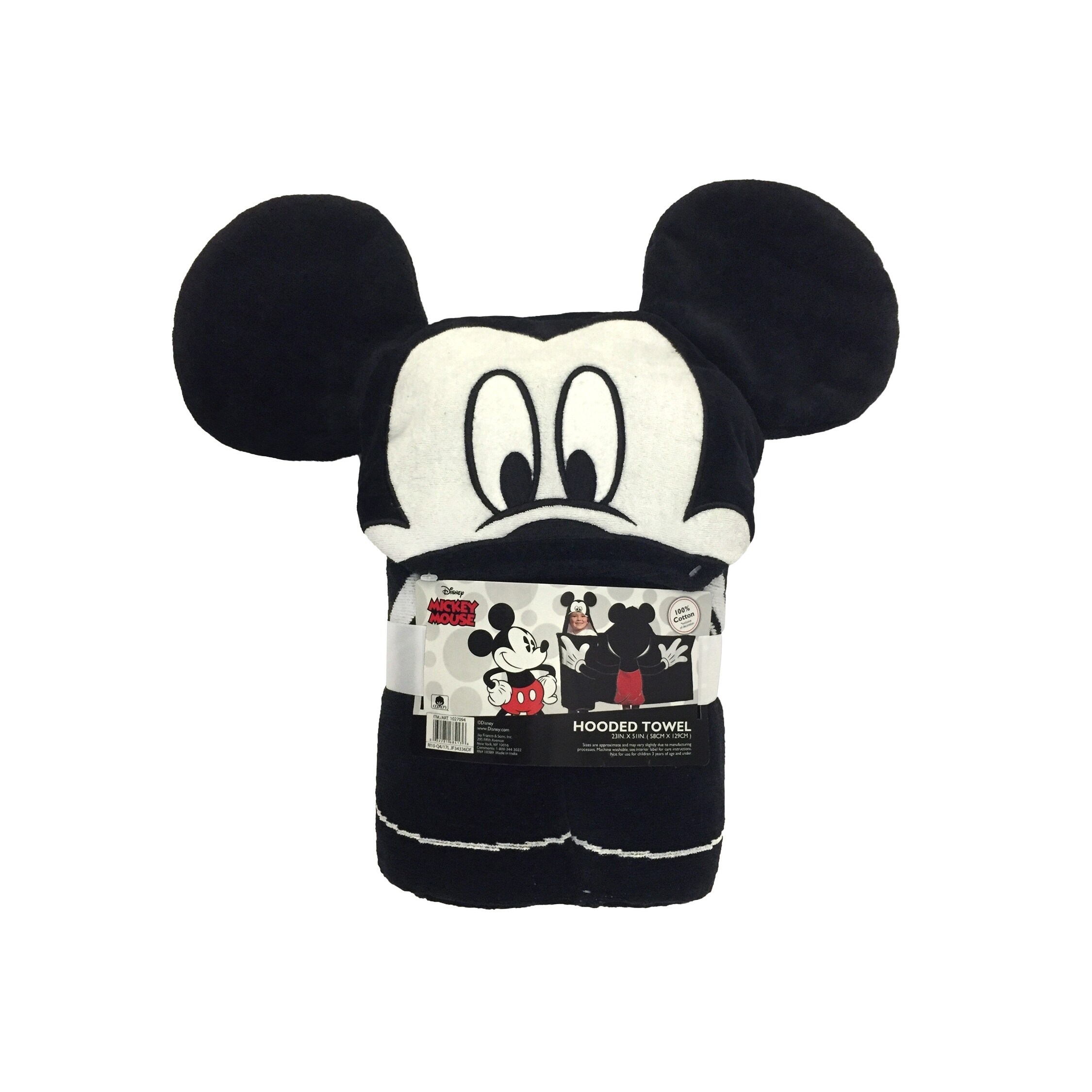 mickey hooded towel