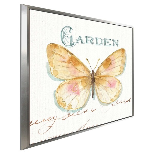 "Rainbow Seeds Butterflies IIA" by Lisa Audit Print on Canvas in Floating Frame