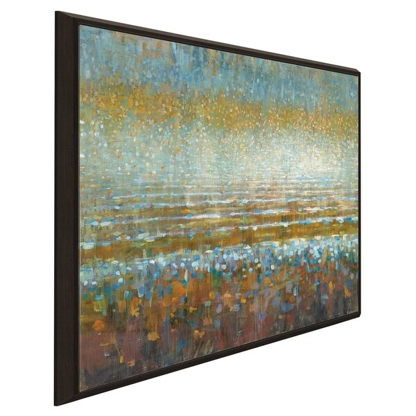 "Rains over the Lake" Print on Canvas in Floating Frame