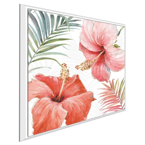 "Tropical Blush III" by Lisa Audit Print on Canvas in Floating Frame