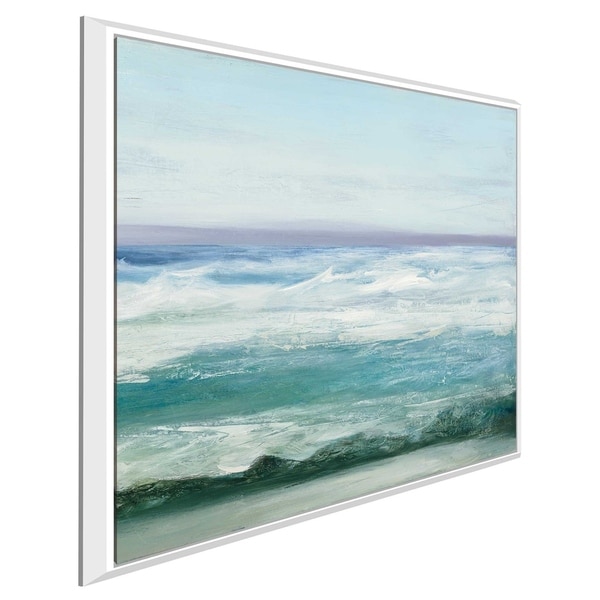 "Azure Ocean I" by Julia Purinton Print on Canvas in Floating Frame