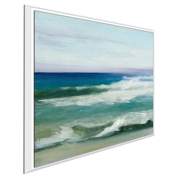 "Azure Ocean II" by Julia Purinton Print on Canvas in Floating Frame