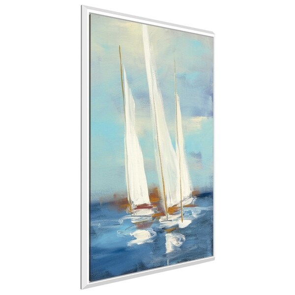 "Summer Regatta III" by Julia Purinton Print on Canvas in Floating Frame