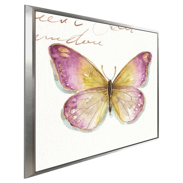 "Rainbow Seeds Butterflies IC" by Lisa Audit Print on Canvas in Floating Frame