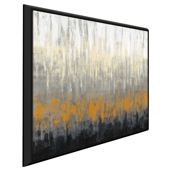 "Rain on the Asphalt" by Silvia Vassileva Print on Canvas in Floating Frame