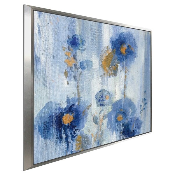 "Seaside Flowers IA" by Silvia Vassileva Print on Canvas in Floating Frame
