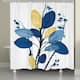 Laural Home Blue and Yellow Florals Shower Curtain - On Sale - Bed Bath ...