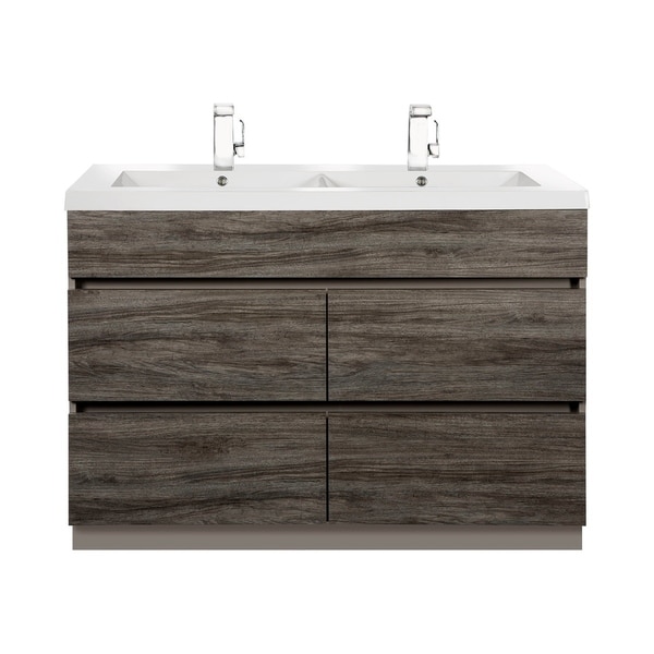Boardwalk Collection 48" Handless Bathroom Vanity - 4 Drawer With Double Bowl Top, Southwester