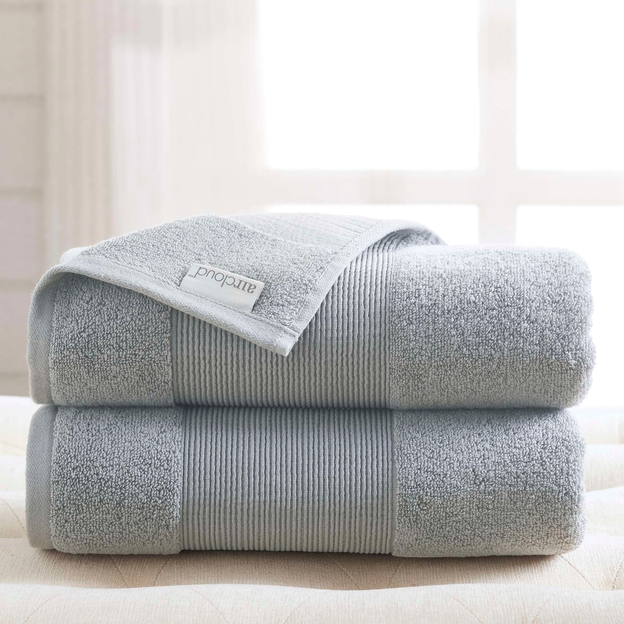 8-Piece Gray Bath Towels Set,2 Oversized Large Bath Towels Sheet,2 Hand  Towels a