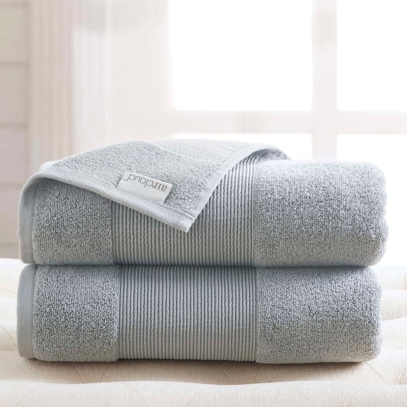 Modern Threads Air Cloud 2-Pack Oversized Bath Sheet Set - Grey