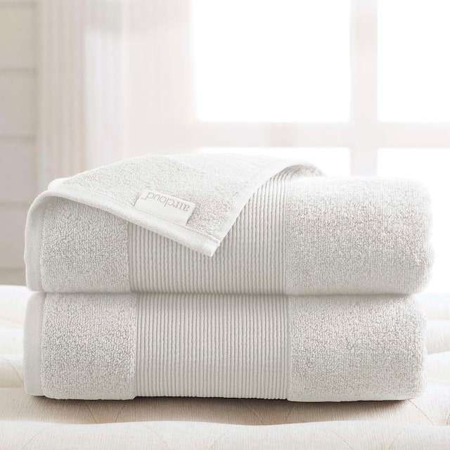 Modern Threads Air Cloud 2-Pack Oversized Bath Sheet Set - White