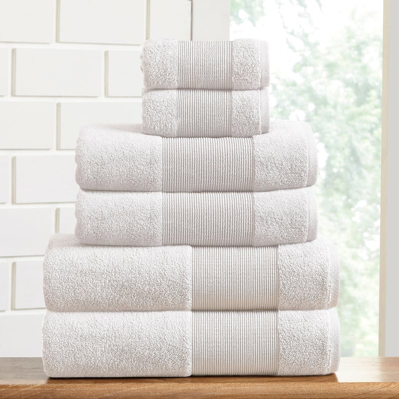 Modern Threads Air Cloud 6-Piece Bath Towel Set - White