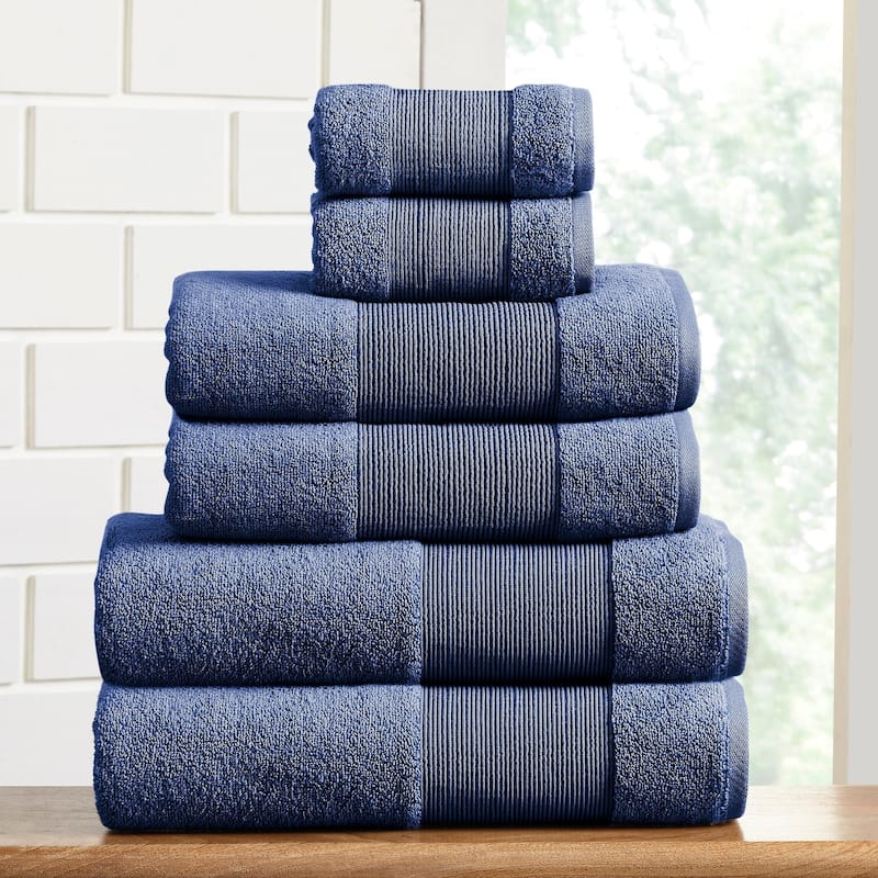 Modern Threads Air Cloud 6-Piece Bath Towel Set - Navy