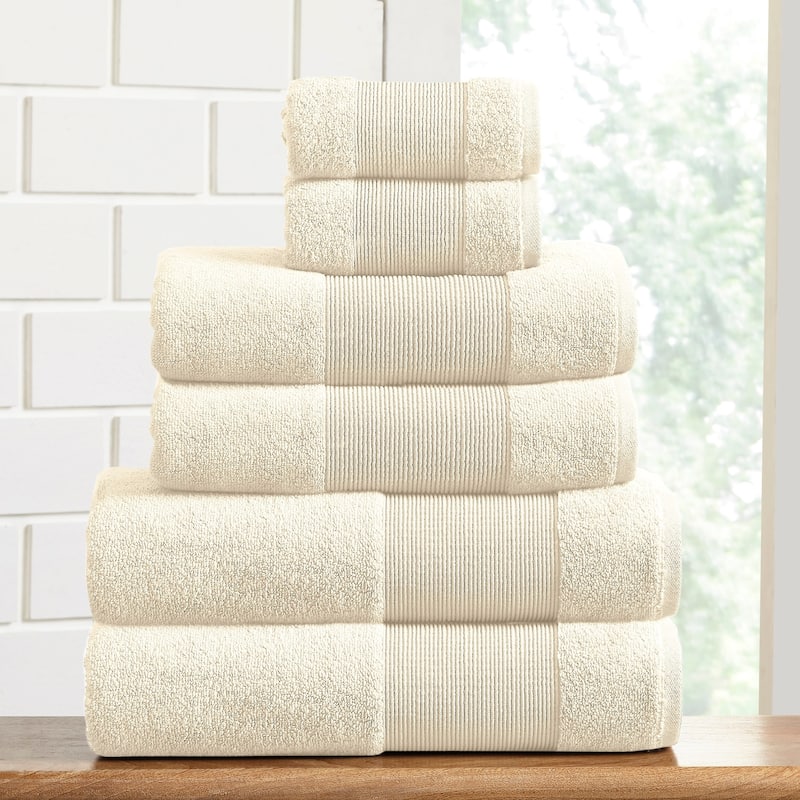 Modern Threads Air Cloud 6-Piece Bath Towel Set - Ivory