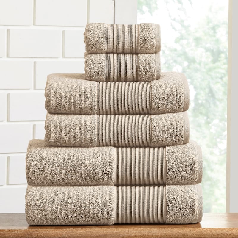 Modern Threads Air Cloud 6-Piece Bath Towel Set - Sand