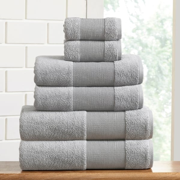 Modern Threads Air Cloud 6-Piece Bath Towel Set - Grey