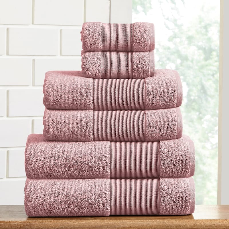 Modern Threads Air Cloud 6-Piece Bath Towel Set - Pink