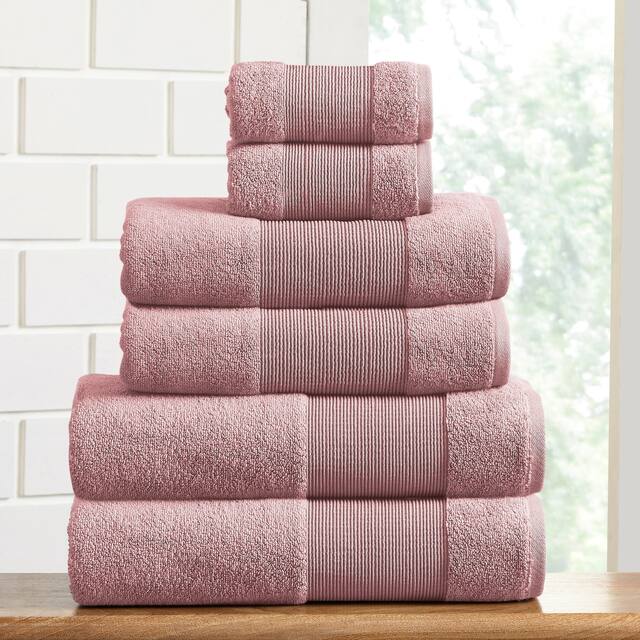 Modern Threads Air Cloud 6-Piece Bath Towel Set - Pink