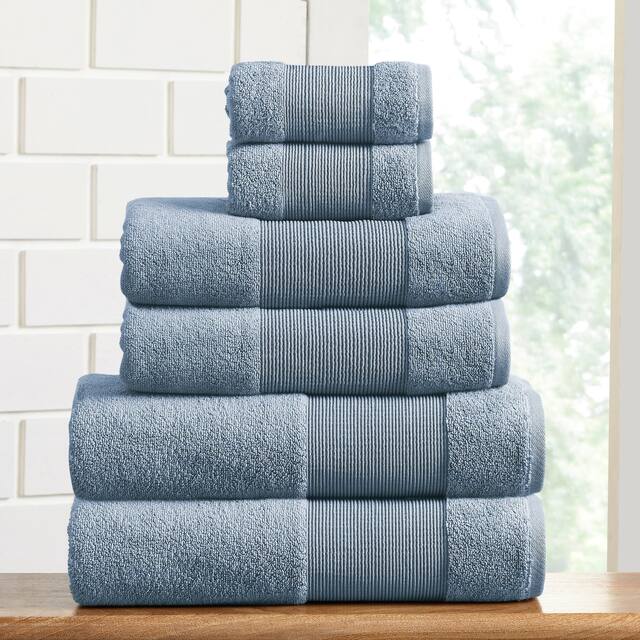Modern Threads Air Cloud 6-Piece Bath Towel Set - Blue