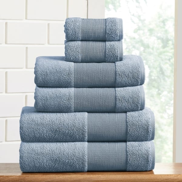 Modern Threads Air Cloud 6-Piece Bath Towel Set - Blue