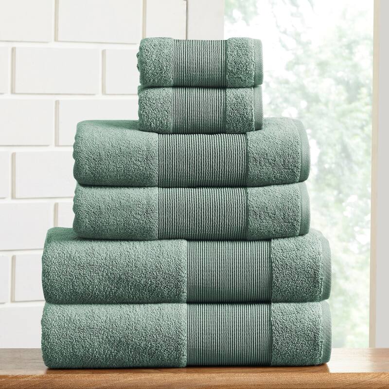 Modern Threads Air Cloud 6-Piece Bath Towel Set - Eucalyptus