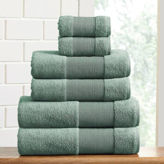 Modern Threads Air Cloud 6-Piece Bath Towel Set - Eucalyptus