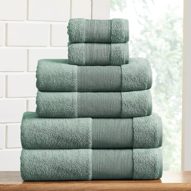 Modern Threads Air Cloud 6-Piece Bath Towel Set - Eucalyptus