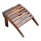 Outsunny Wooden Adirondack Outdoor Patio Lounge Chair with Ottoman - Rustic Brown - Thumbnail 7